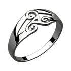 925 Sterling Silver Celtic Spiral Triskele Ring