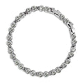 Sparkling Tennis Bracelet 925 Sterling Silver Coated with Crystals in Chain