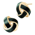 Knot Earrings 18K Yellow Gold Coated with Stripe