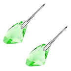 Sparkling Crystal Dangle Earrings 18K White Gold Coated Natural Shape