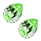 925 Sterling Silver Coated Water Drop Shaped Crystal Earrings