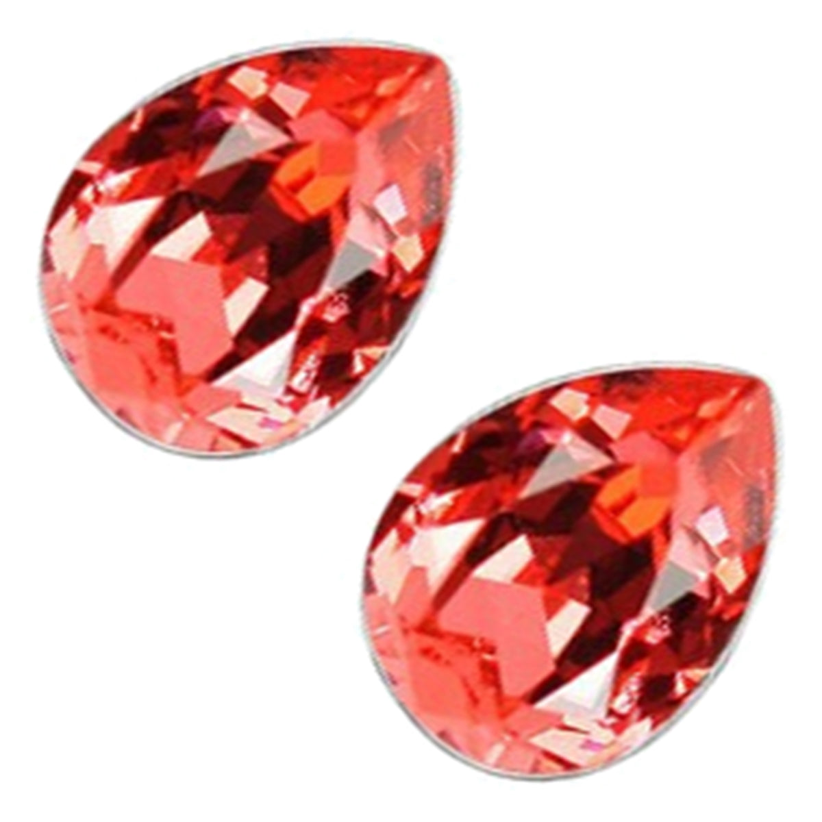 925 Sterling Silver Coated Water Drop Shaped Crystal Earrings