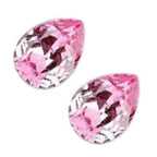 925 Sterling Silver Coated Water Drop Shaped Crystal Earrings