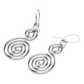 Double Celtic Spiral Earrings in Silver or Precious Metal Coated