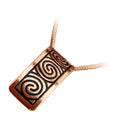 18K Rose Gold Coated 925 Sterling Silver Celtic Newgrange Spirals Pendant Necklace
