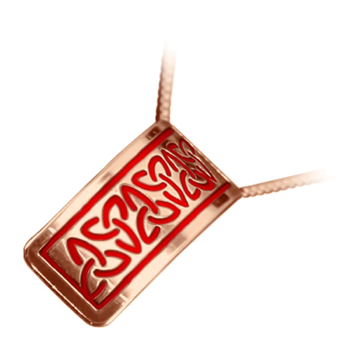 18K Rose Gold Coated 925 Sterling Silver Celtic Trinity Knot Pendant Necklace