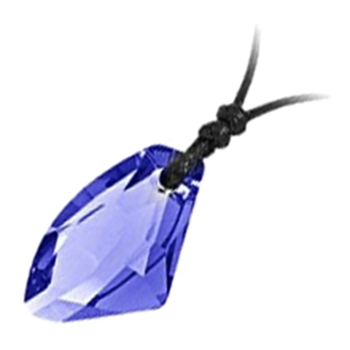 18K White Gold Coated Natural Shape Crystal Pendant Necklace
