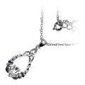18K White Gold Coated Claddagh Pendant Necklace with CZ Stones and Celtic Trinity Knot