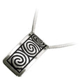 925 Sterling Silver Pendant Necklace with Enamel Newgrange Spirals