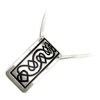 925 Sterling Silver Pendant Necklace with Enamel Celtic Hearts