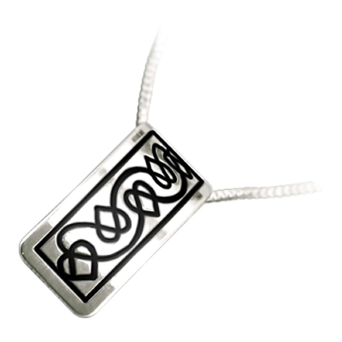 925 Sterling Silver Pendant Necklace with Enamel Celtic Hearts