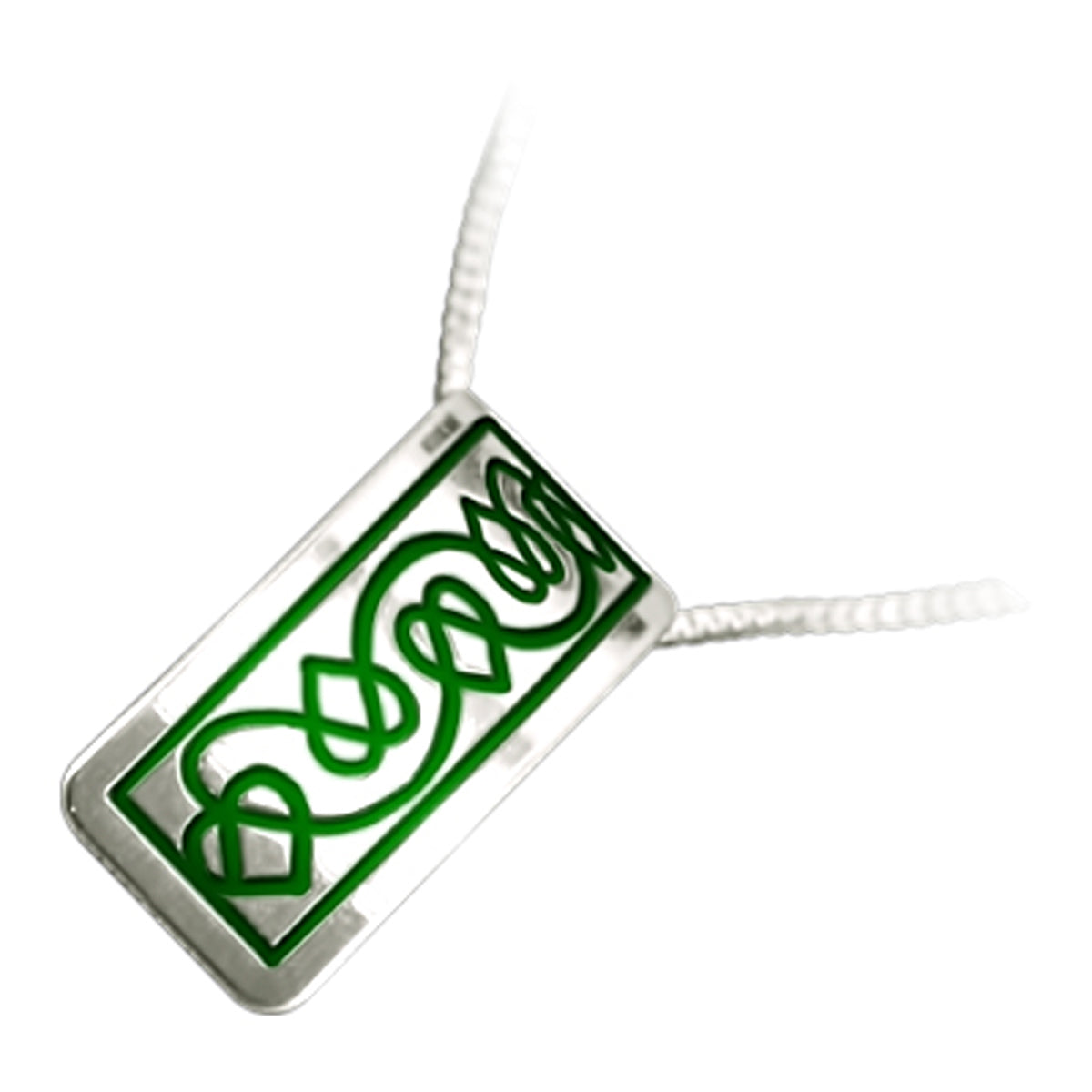 925 Sterling Silver Pendant Necklace with Enamel Celtic Hearts