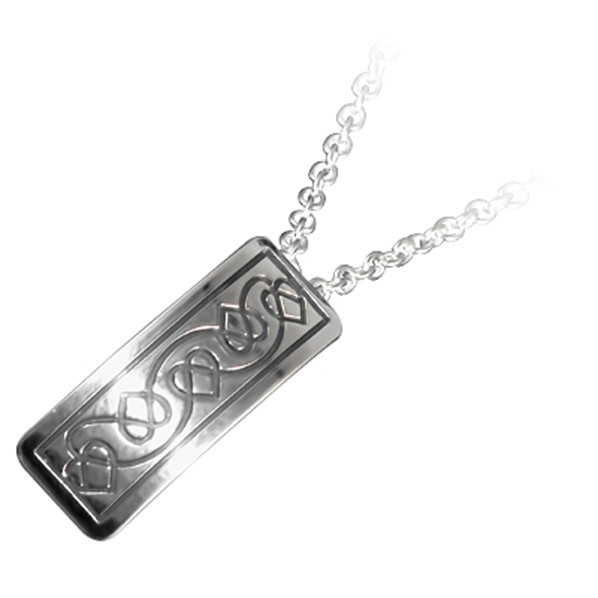 925 Sterling Silver Pendant Necklace with Enamel Celtic Hearts