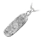 Celtic Newgrange Entrance Stone Carving Precious Metal Coated Pendant Necklace