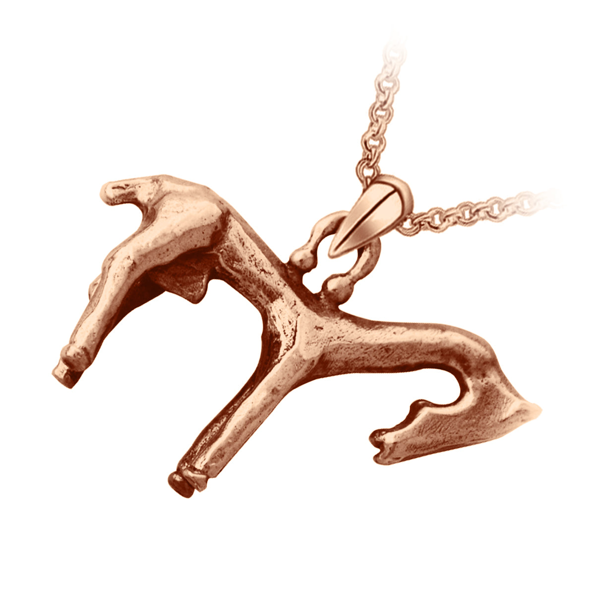 Celtic Horse Precious Metal Coated Pendant Necklace Crafted from French Artifacts