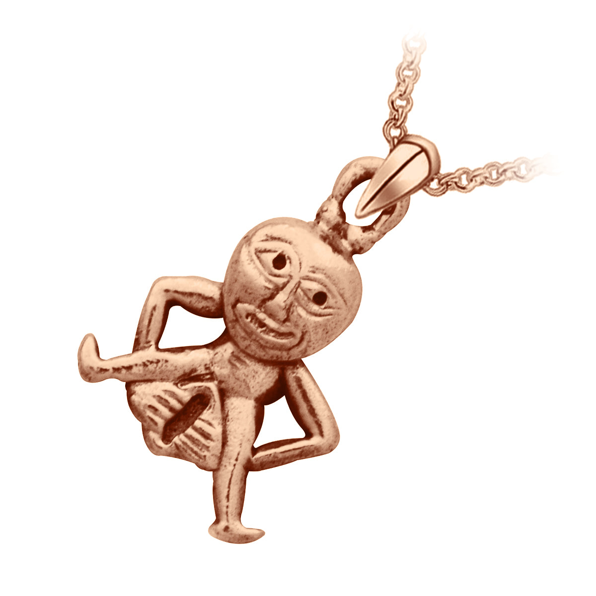 Precious Metal Coated Sheela Na Gig Celtic Goddess Pendant Necklace