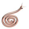 Thick Celtic Spiral Pendant Necklace in 925 Sterling Silver or Precious Metal Coated