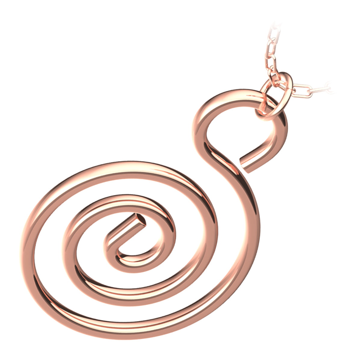 Celtic Spiral Pendant Necklace in 925 Sterling Silver or Precious Metal Coated