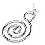 Celtic Spiral Pendant Necklace in 925 Sterling Silver or Precious Metal Coated
