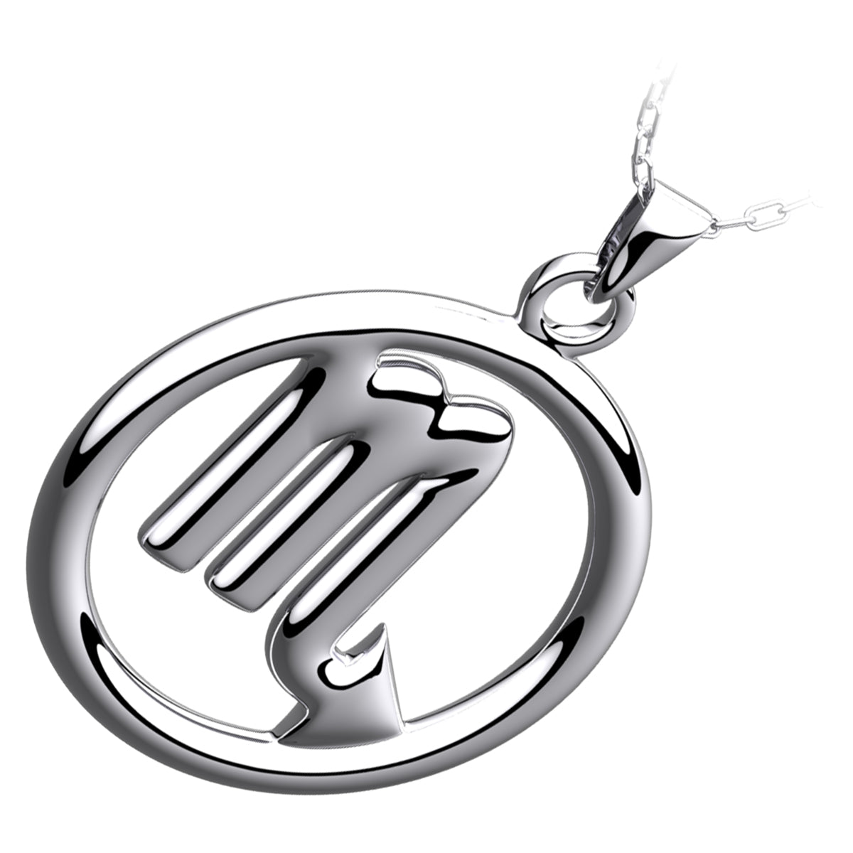 925 Sterling Silver Zodiac Sign Pendant Necklace