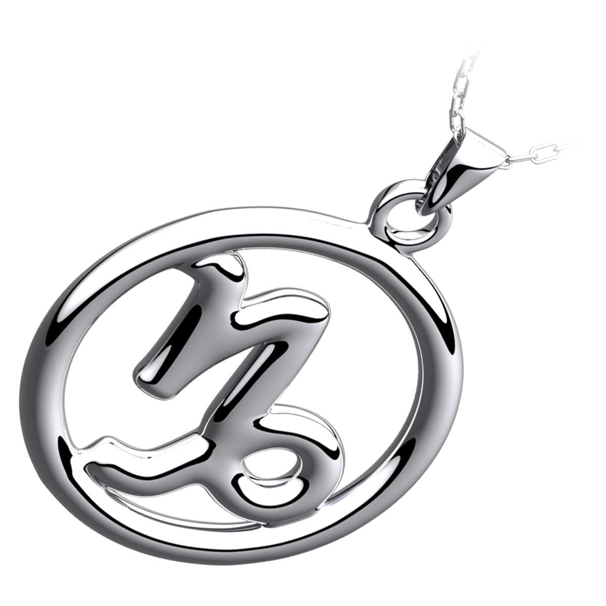 925 Sterling Silver Zodiac Sign Pendant Necklace
