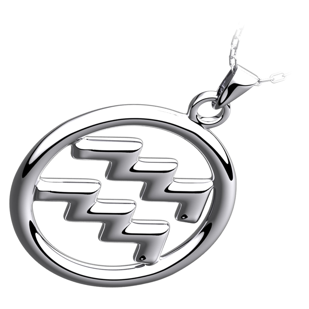 925 Sterling Silver Zodiac Sign Pendant Necklace