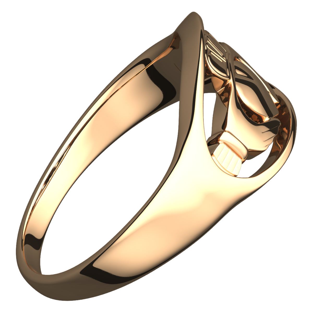 18K Yellow Gold Coated 925 Sterling Silver Claddagh Ring