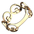 18K Yellow Gold Coated 925 Sterling Silver Ring Chain of Claddaghs
