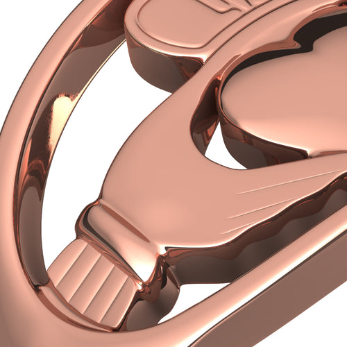 18K Rose Gold Coated Claddagh Ring
