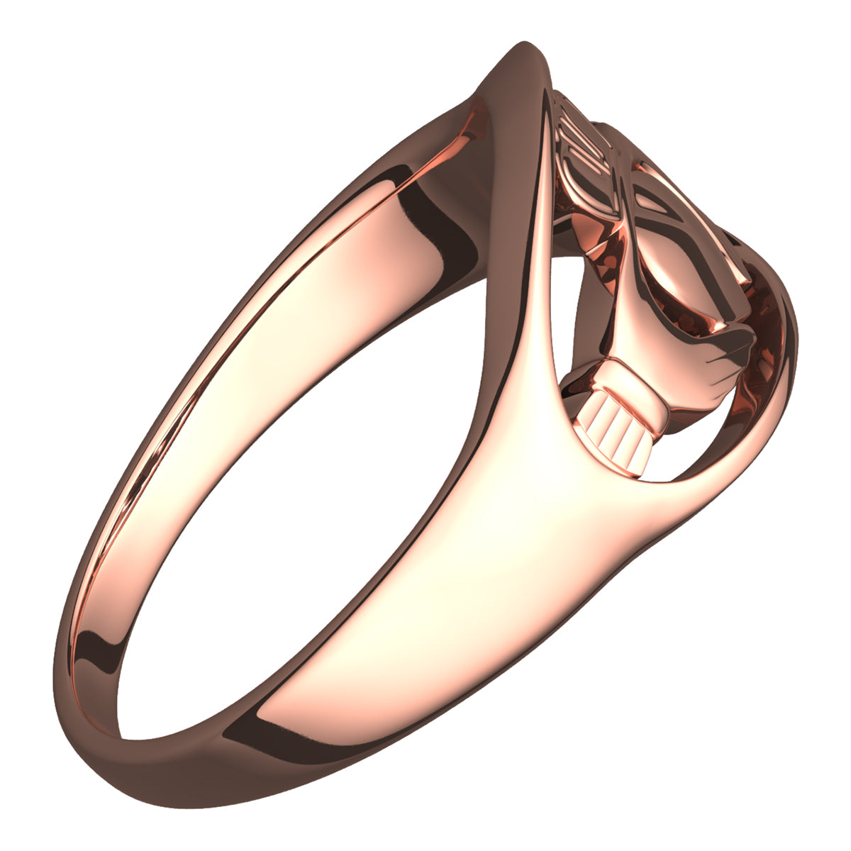 18K Rose Gold Coated Claddagh Ring