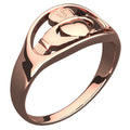18K Rose Gold Coated Claddagh Ring