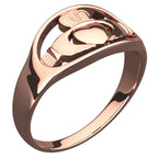 18K Rose Gold Coated Claddagh Ring