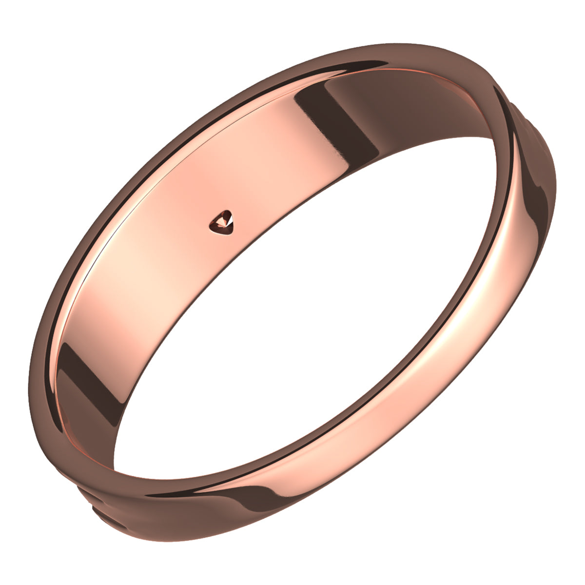 18K Rose Gold Coated Ring Claddagh with Heart Shaped Amethyst Purple Cubic Zirconia Stone Hands and Crown