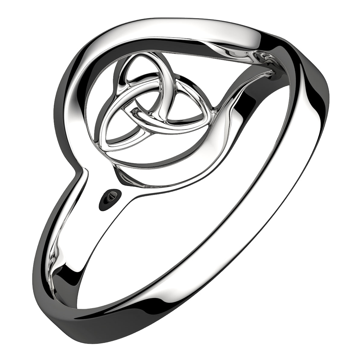 925 Sterling Silver Ring with Celtic Interlaced Trefoil Knot