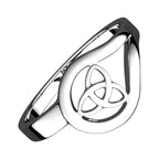 925 Sterling Silver Ring with Celtic Interlaced Trefoil Knot