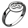 925 Sterling Silver Ring with Celtic Interlaced Trefoil Knot