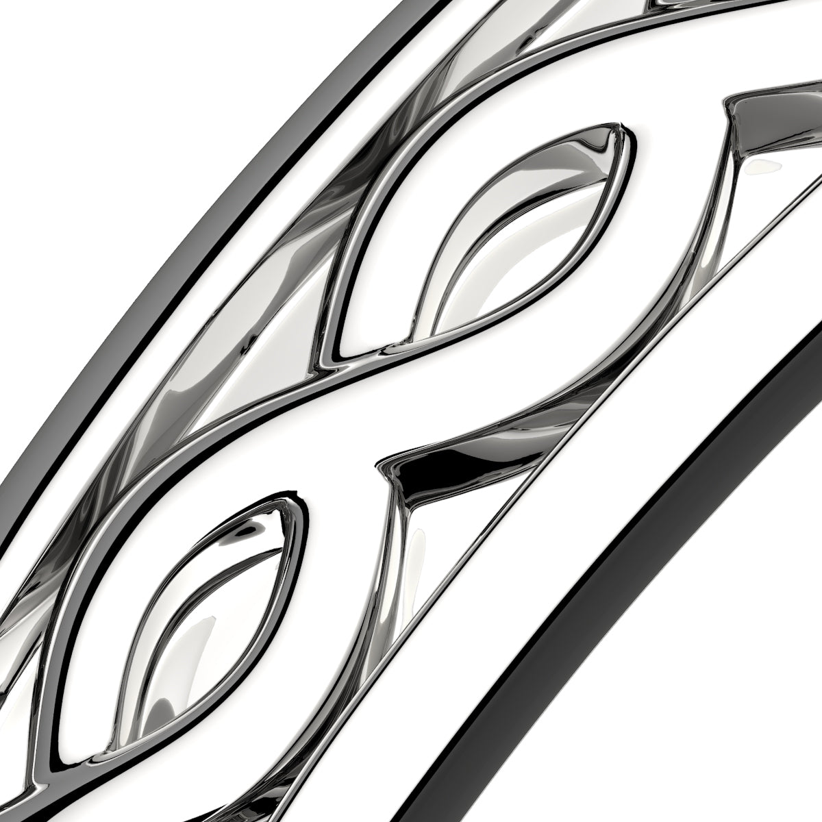 925 Sterling Silver Ring with Celtic Weave Design