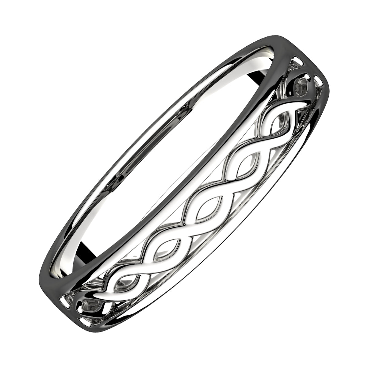 925 Sterling Silver Ring with Celtic Weave Design
