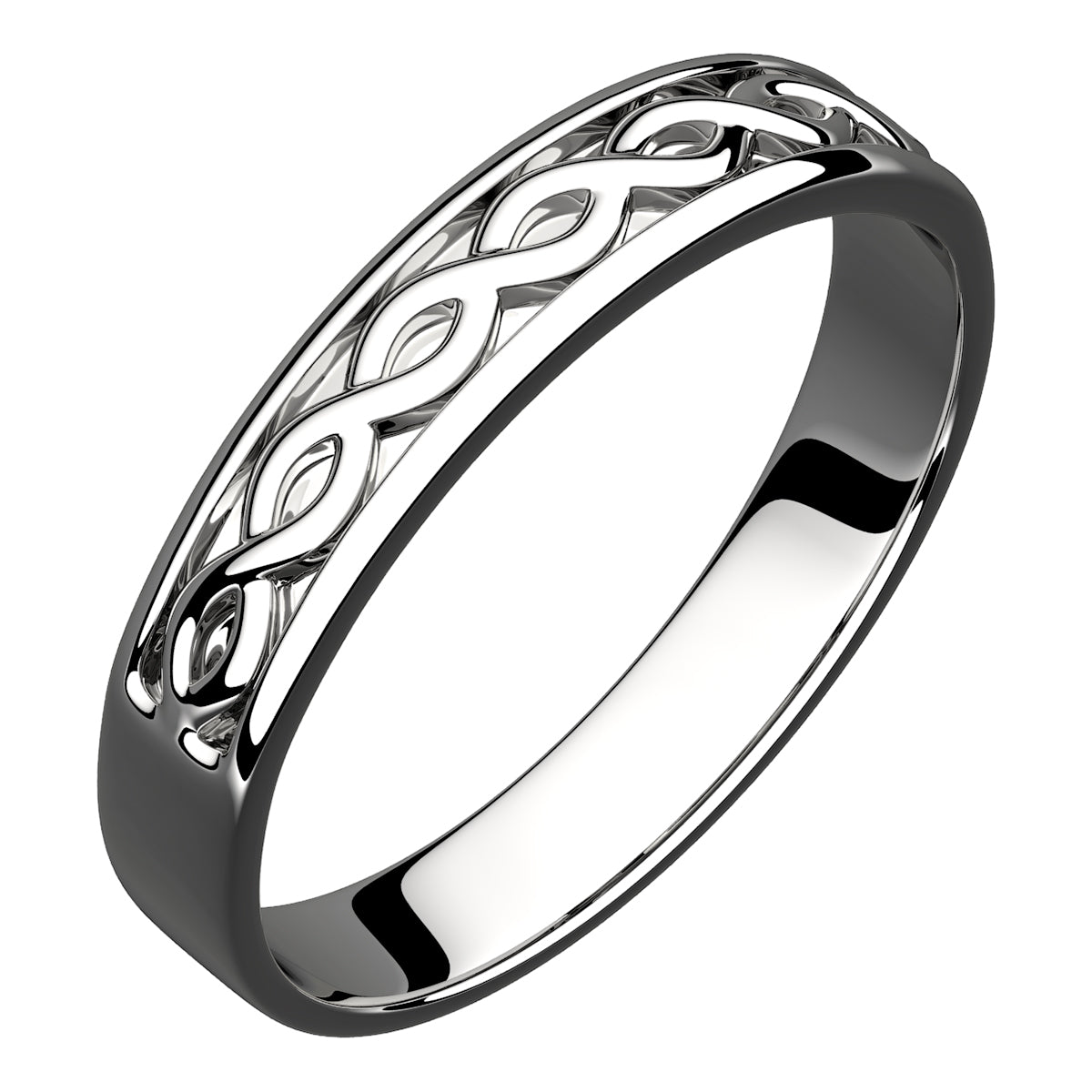 925 Sterling Silver Ring with Celtic Weave Design