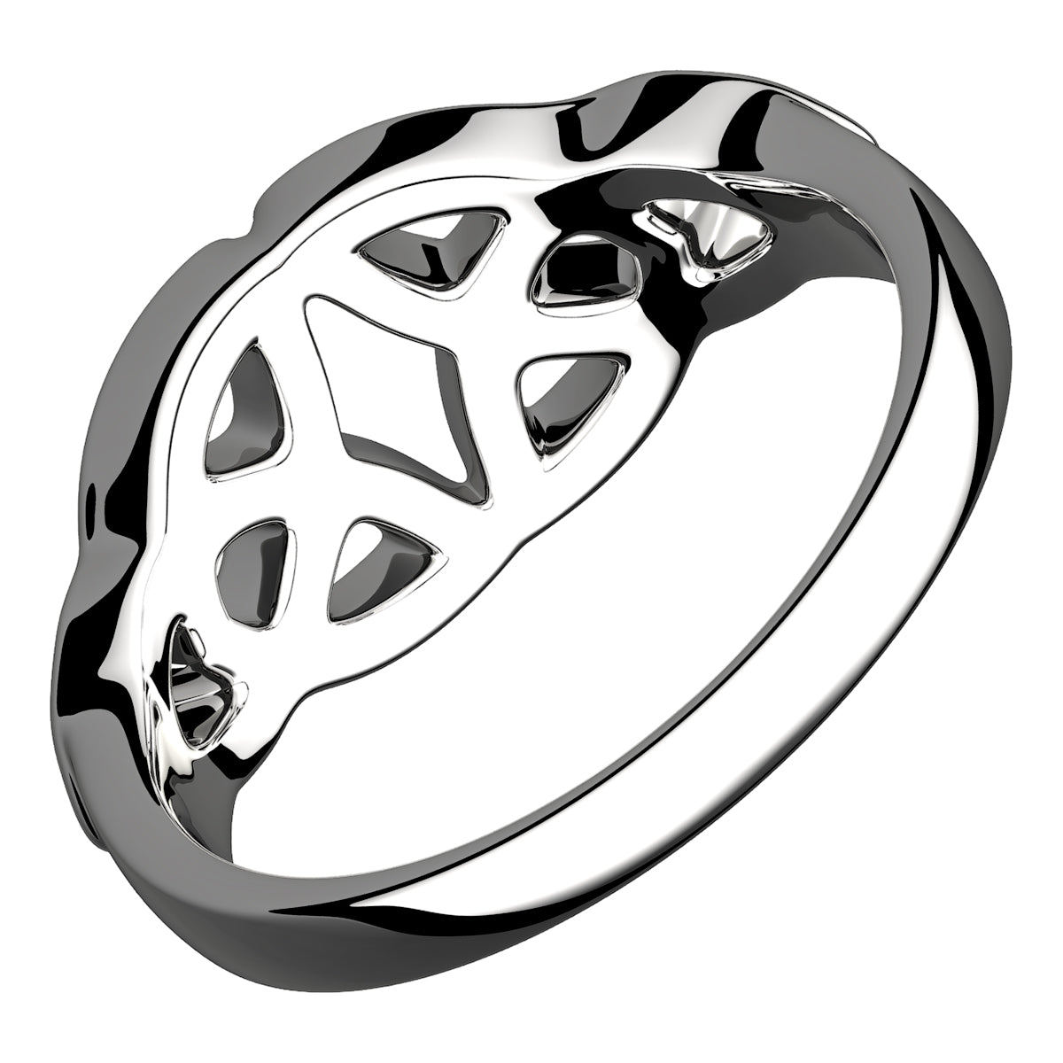 925 Sterling Silver Ring of Double Celtic Trinity Knot