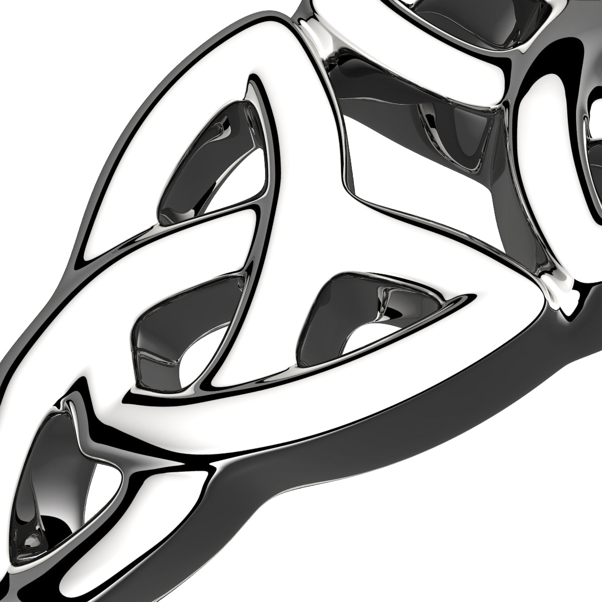 925 Sterling Silver Ring of Double Celtic Trinity Knot