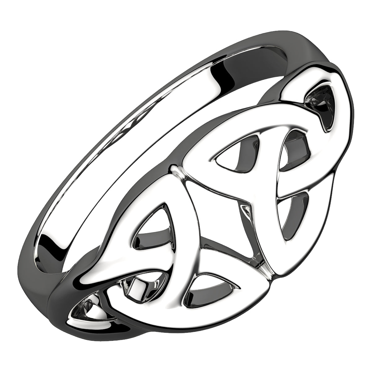 925 Sterling Silver Ring of Double Celtic Trinity Knot