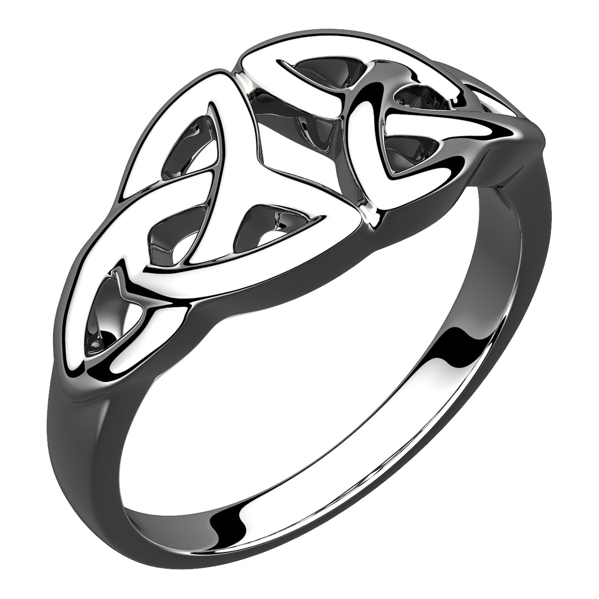 925 Sterling Silver Ring of Double Celtic Trinity Knot