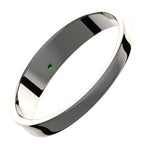 925 Sterling Silver Claddagh Ring with Heart Shaped Emerald Green Cubic Zirconia