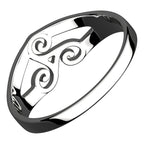 925 Sterling Silver Celtic Spiral Triskele Ring
