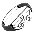 925 Sterling Silver Celtic Spiral Triskele Ring