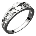 925 Sterling Silver Half Covered Claddagh Ring