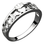 925 Sterling Silver Half Covered Claddagh Ring