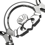925 Sterling Silver Ring Chain of Claddaghs