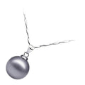 18K White Gold Coated Pendant Necklace with Radiant Faux Freshwater Pearl